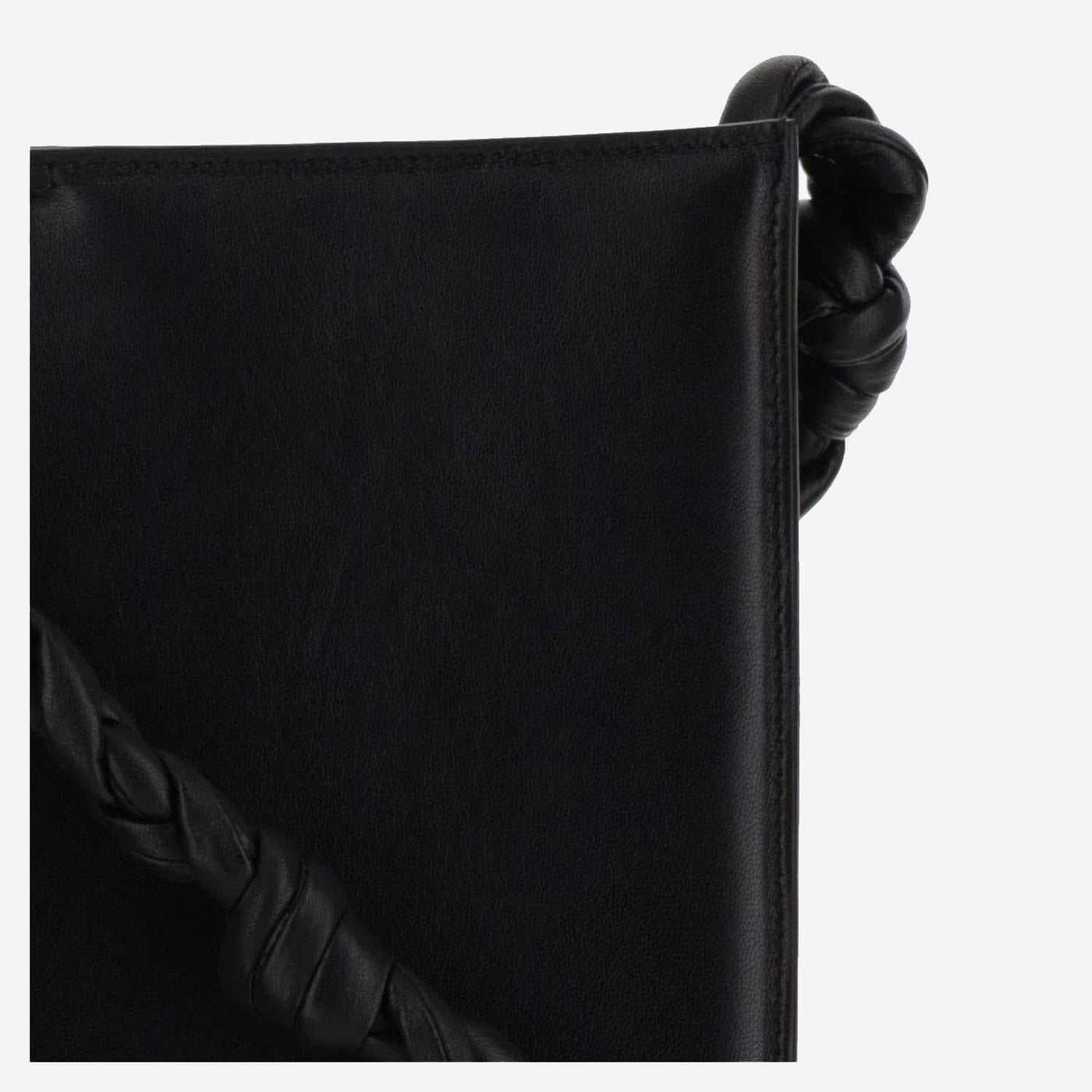 Jil Sander Tangle Crossbody Bag — Black Leather