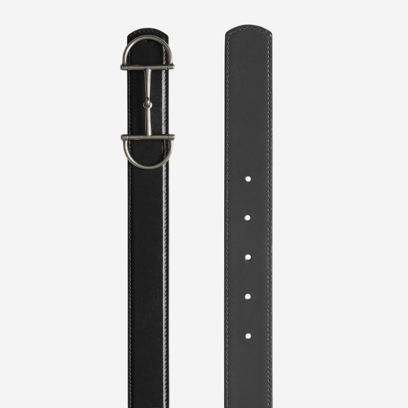 Gucci Reversible Leather With Clasp Belt — Black Calfskin