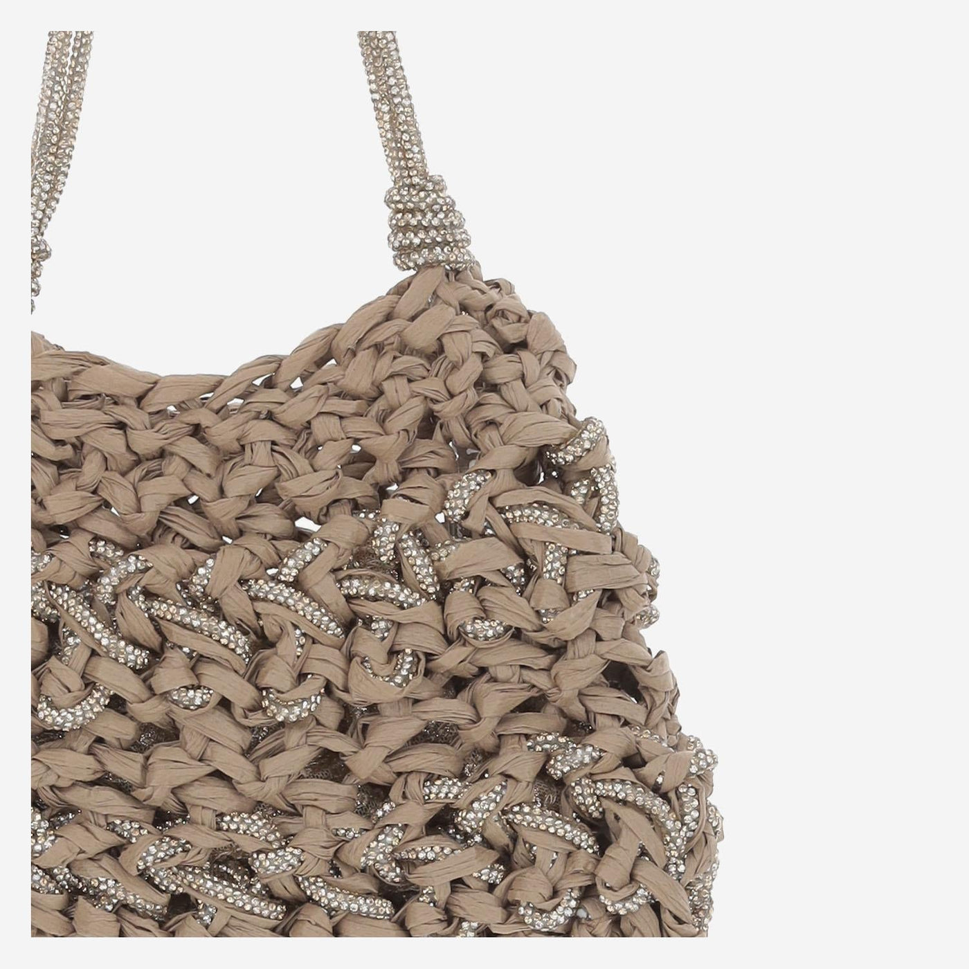 Mela Victory Shoulder Bag — Beige Fibra Naturale