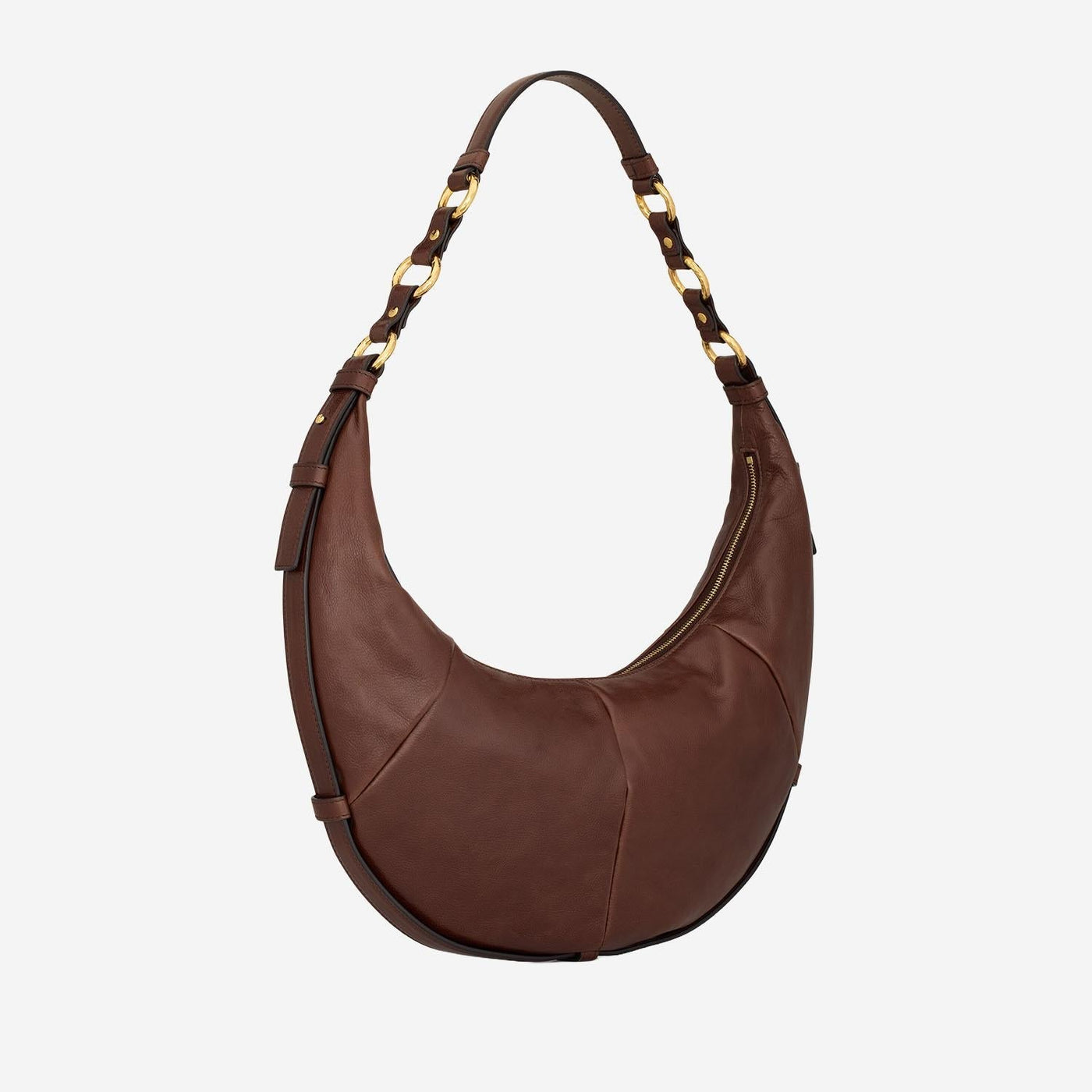 Saint Laurent Lambskin Hobo Bag — Brown Leather