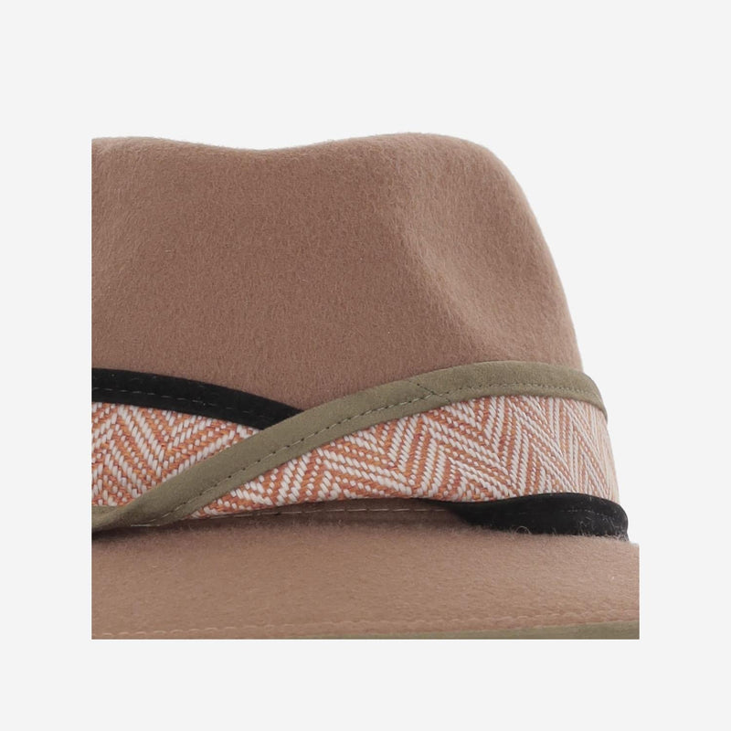 Alexia Alvarez De Toledo Terracotafedora Fedora — Beige Wool Fedoras