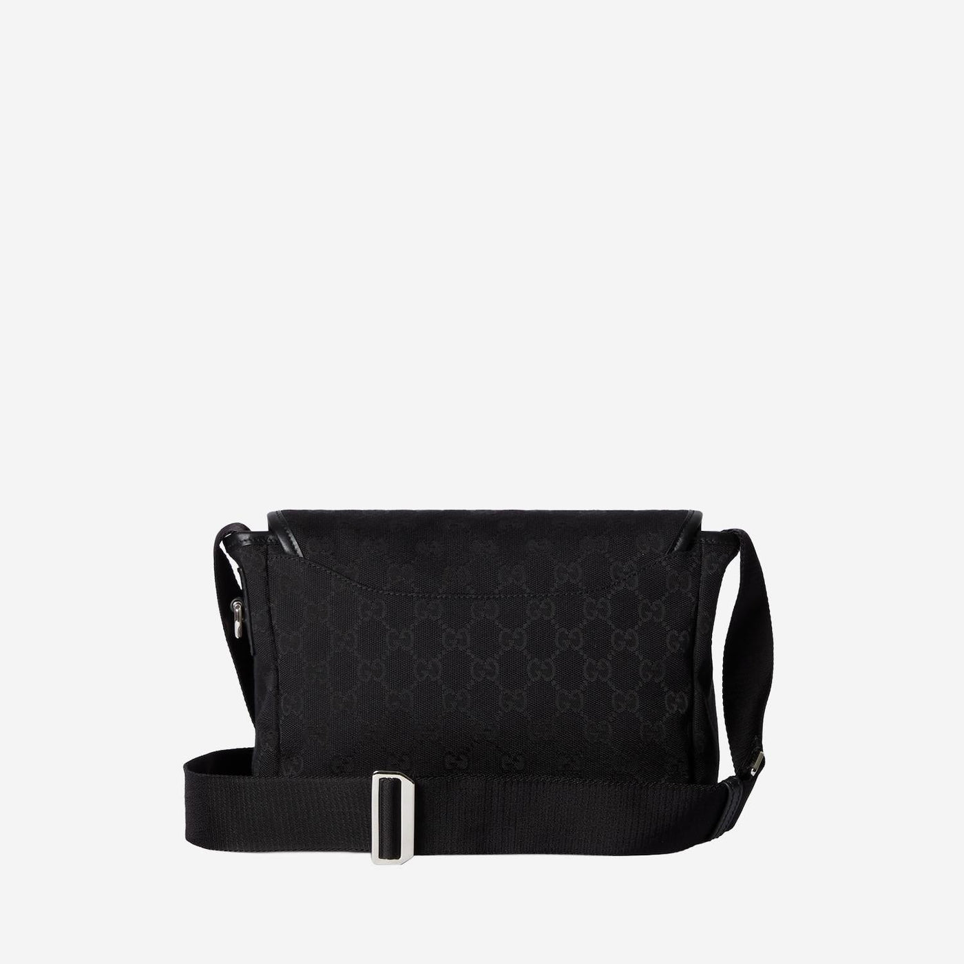 Gucci Gg Monogram Fabric Shoulder Bag — Black