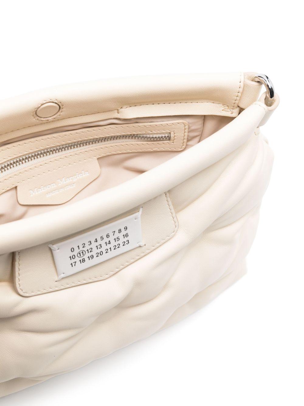 Maison Margiela Quilted Lambskin Shoulder Bag — White Lambskin; Lining: Nylon