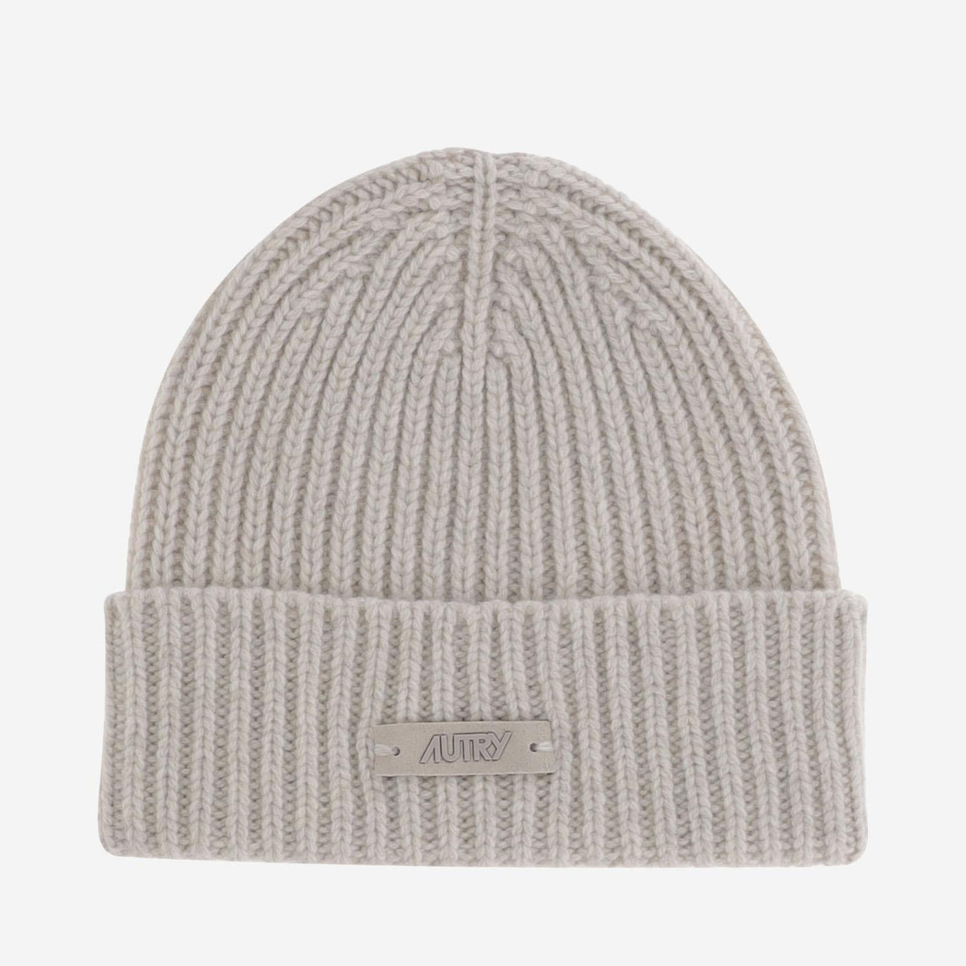 Autry Beput7ks Ribbed Wool Beanie — Cream Beanies