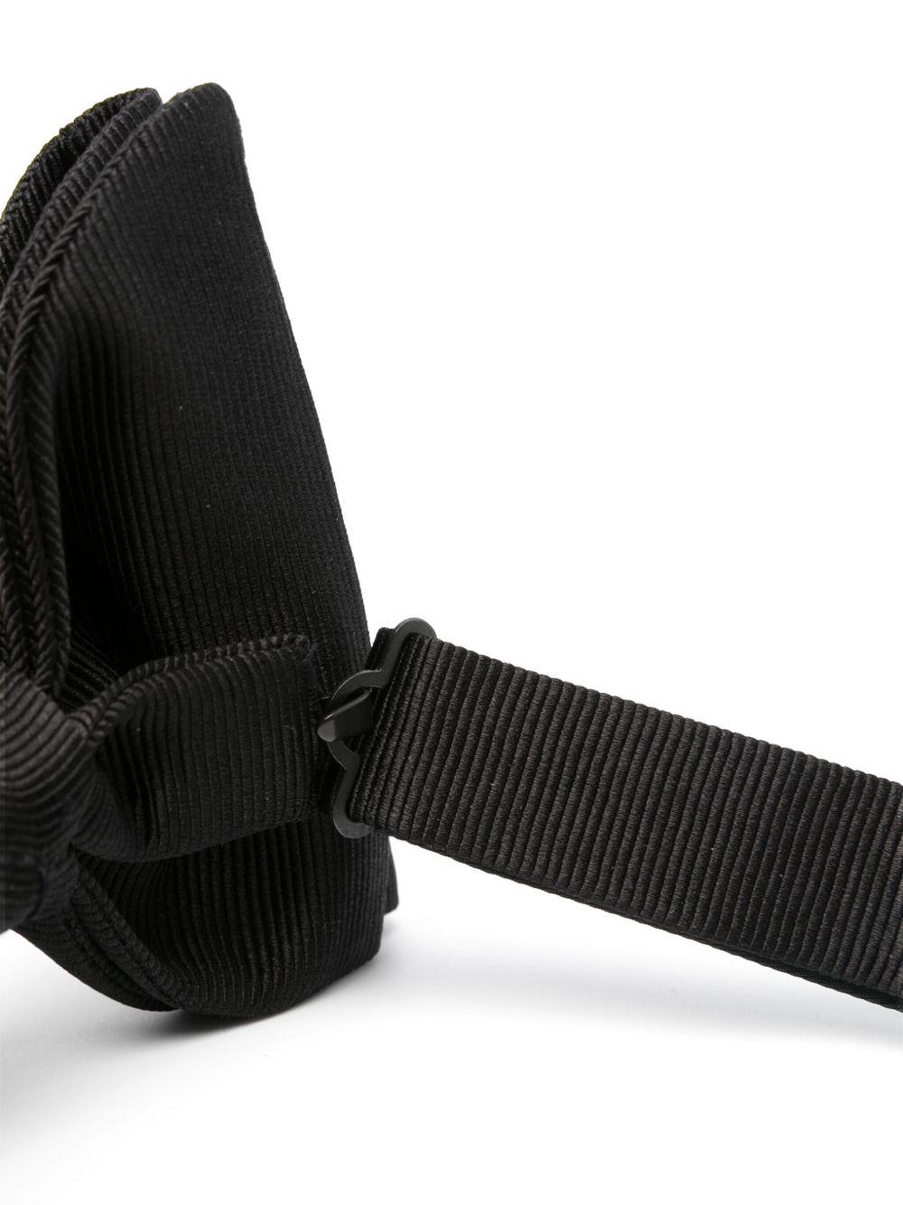 Tom Ford Silk With Grosgrain Trim Bow Tie — Black Ties