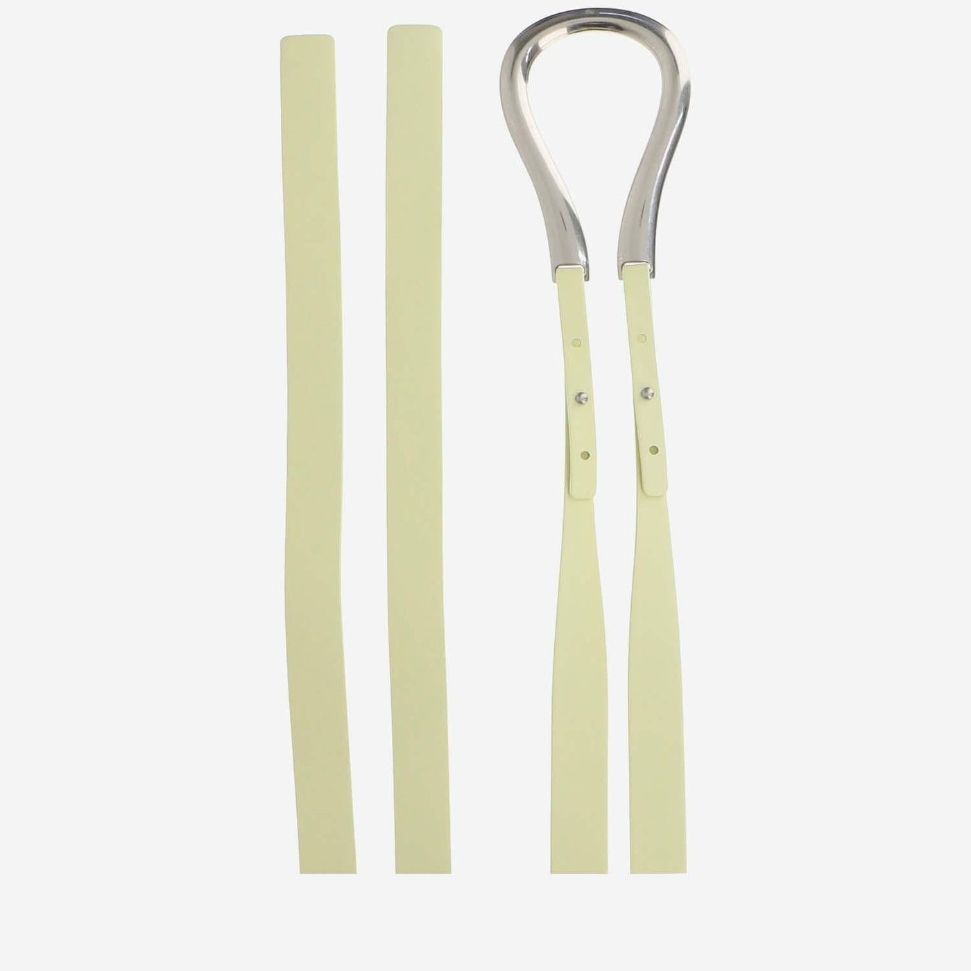 Bottega Veneta Double-Strap Calfskin Belt — White