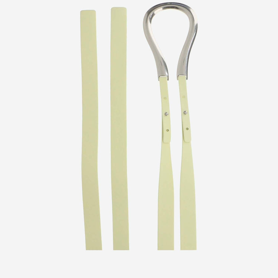 Bottega Veneta Double-Strap Calfskin Belt — White