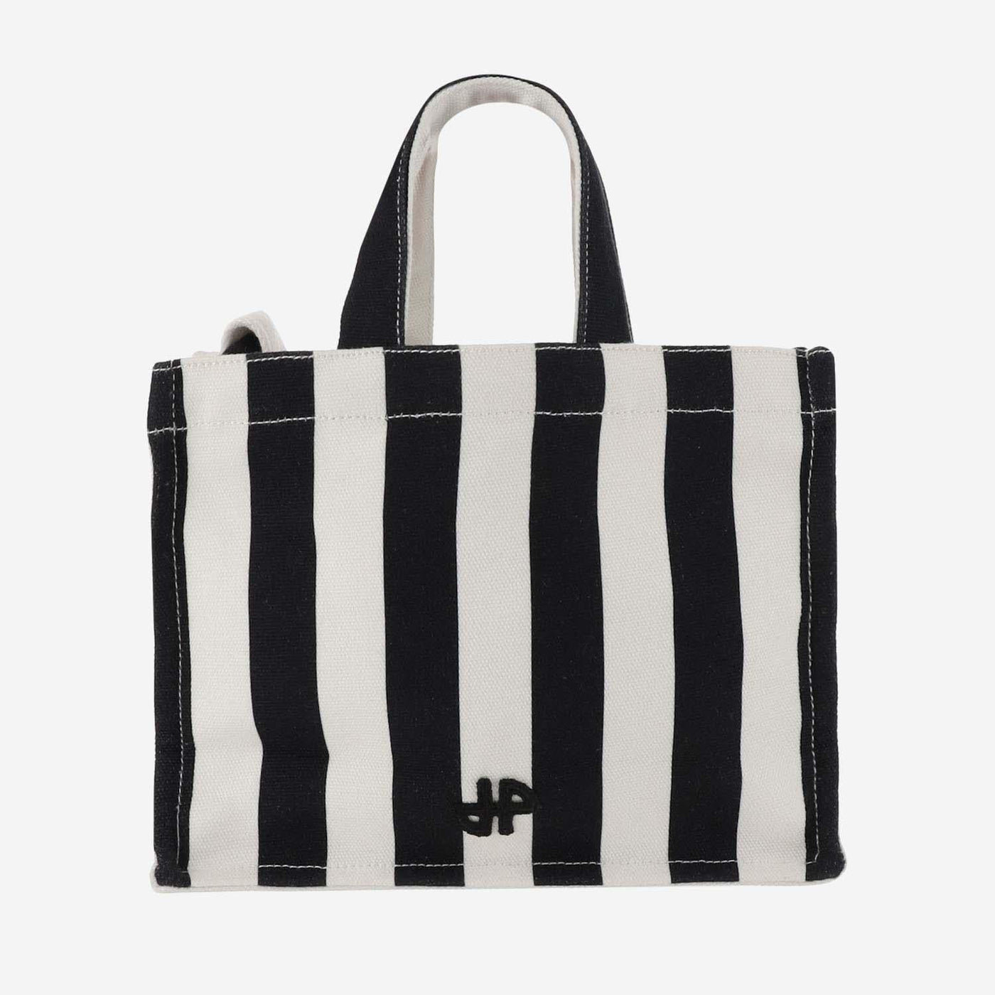 Patou Striped Cotton Canvas Tote Bag — Multicolor