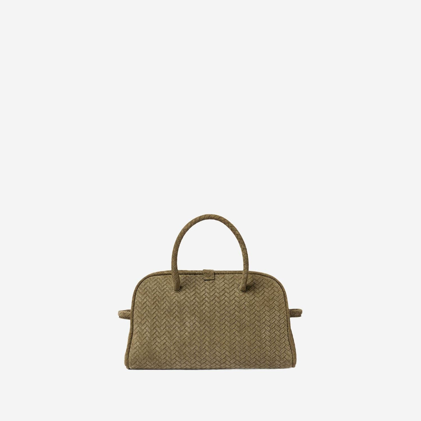 Jacquemus Herringbone Calfskin Shoulder Bag — Khaki Кожи Теленка