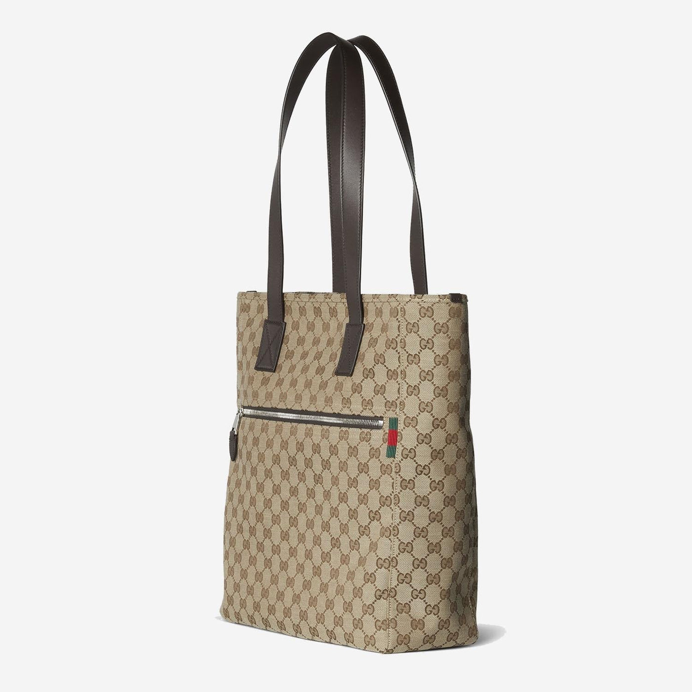 Gucci Gg Fabric Shoulder Bag — Brown Polyester
