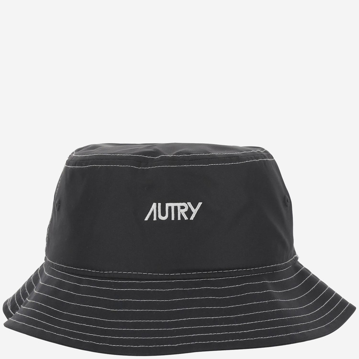 Autry Acpud7uk Logo-Embroidered Nylon Bucket Hat — Black