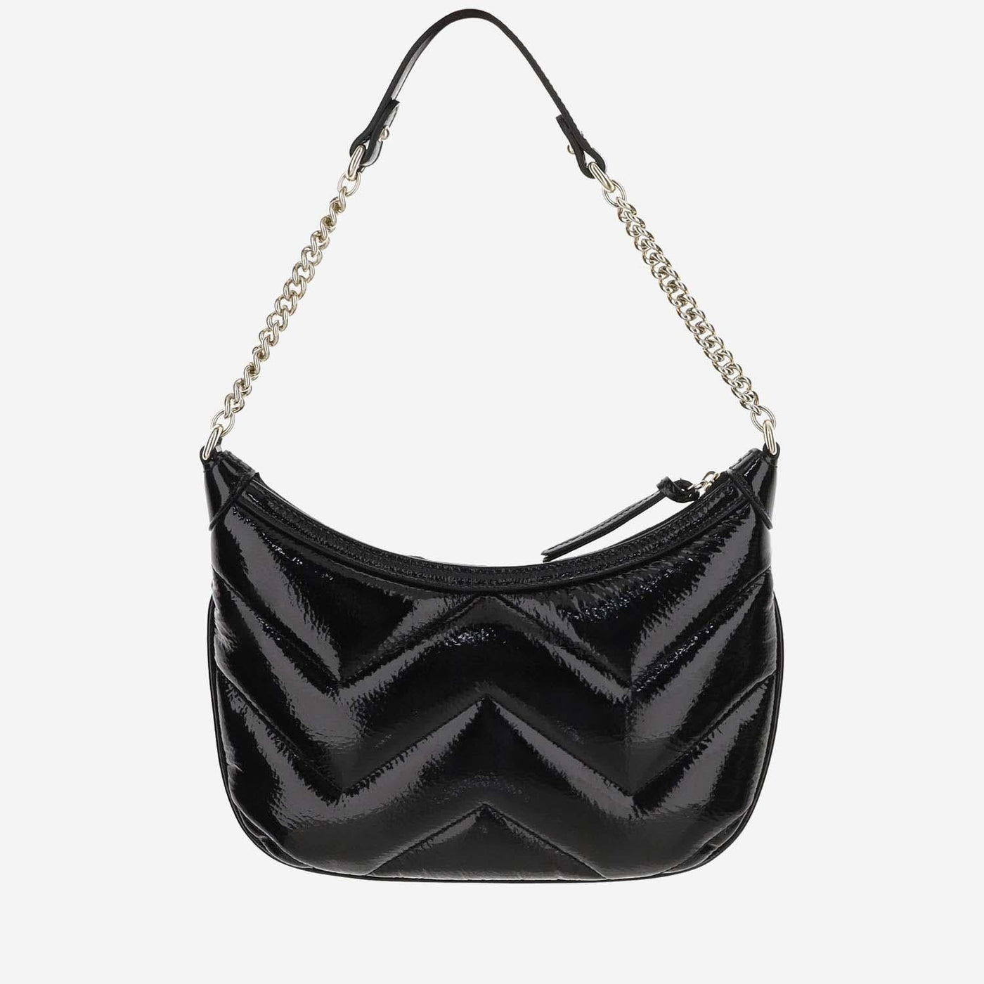 Gucci Gg Marmont Shoulder Bag — Black Leather