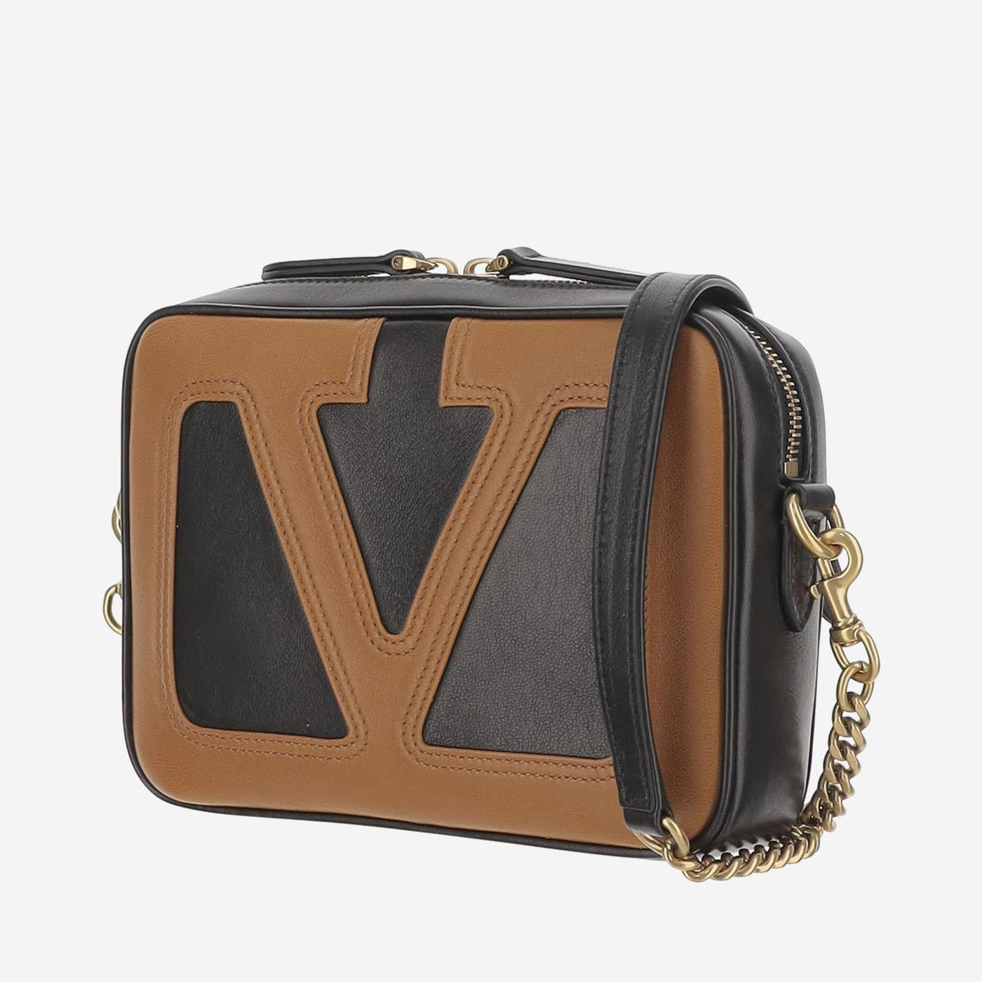 Valentino Garavani Viva Superstar Shoulder Bag — Black Leather