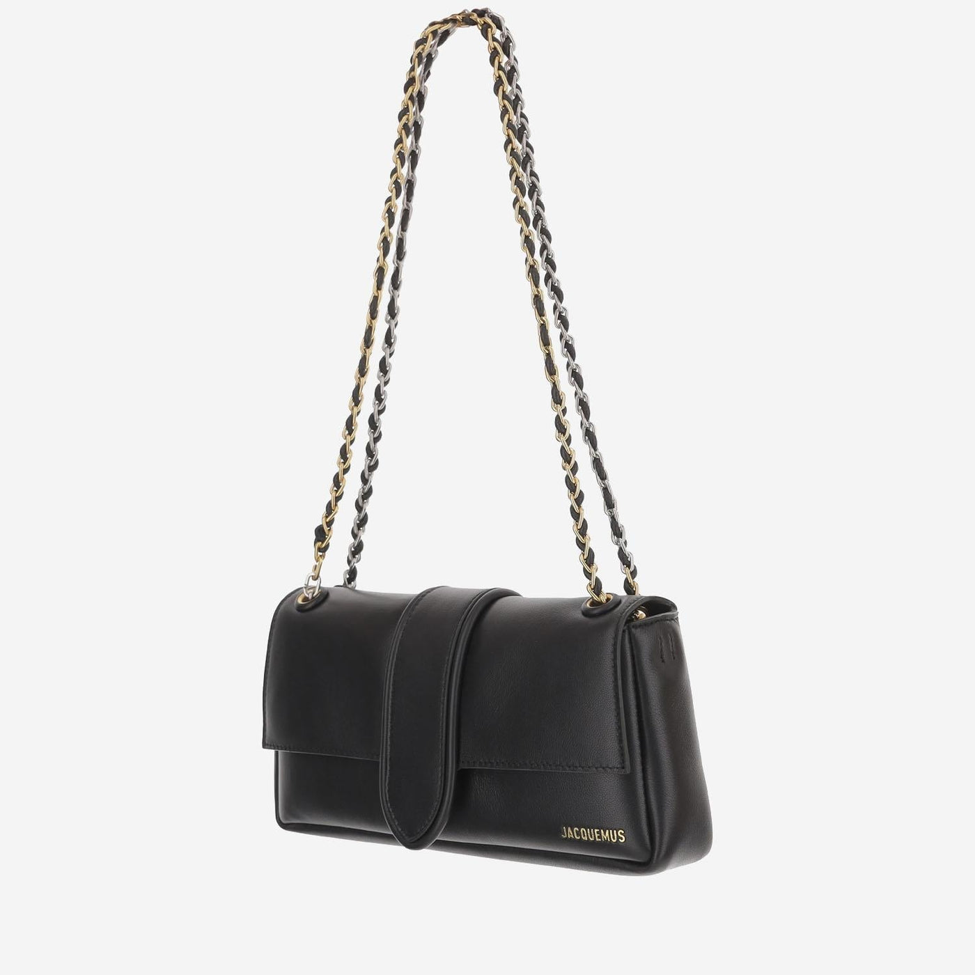 Jacquemus Nappa Leather Shoulder Bag — Black