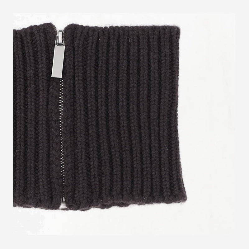 Sasuphi Ribbed Cashmere Neck Warmer — Brown Scarfs