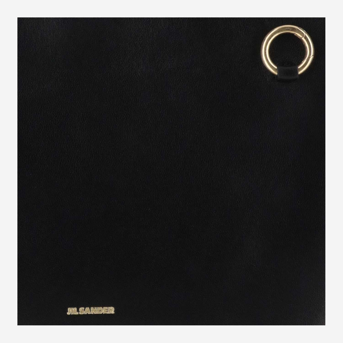 Jil Sander Minimalist Leather Shoulder Bag — Black
