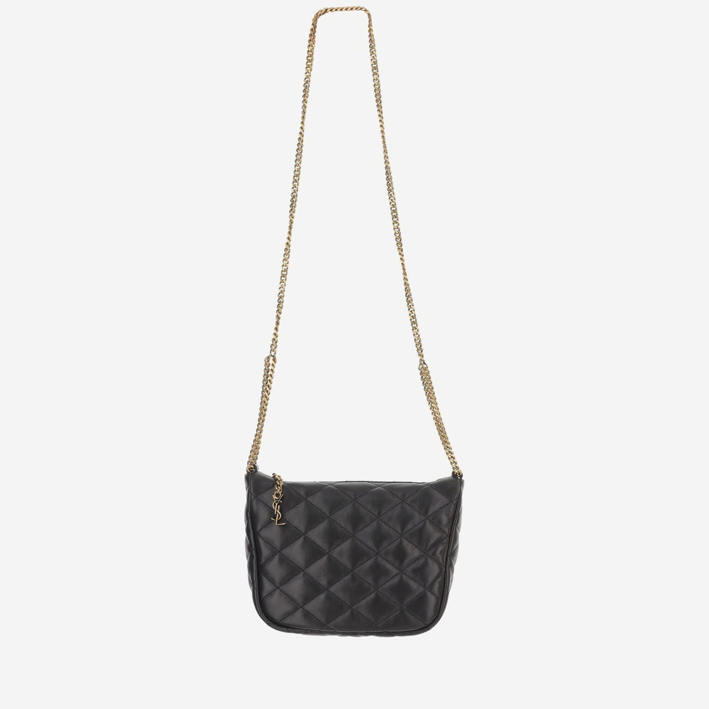 Saint Laurent Quilted Leather Shoulder Bag — Black