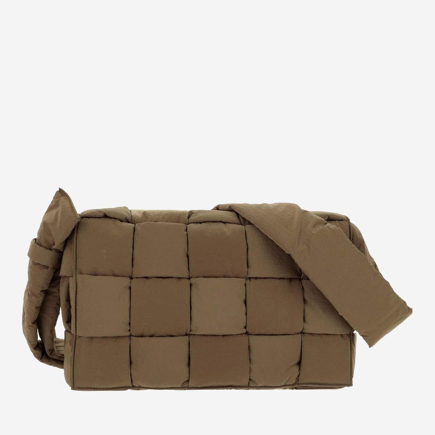 Bottega Veneta Maxi Shoulder Bag — Green Polyamide