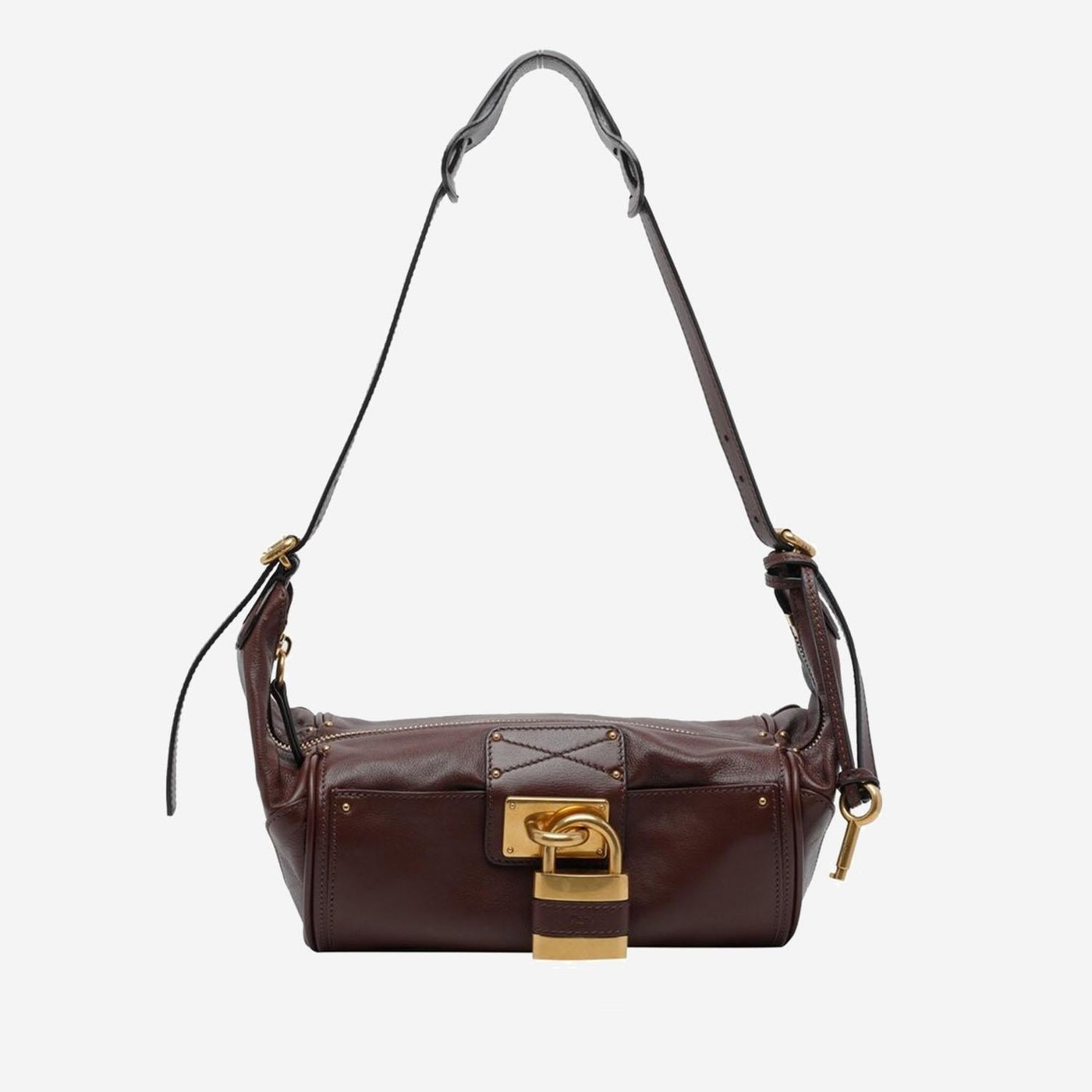 Chloé Paddington Shoulder Bag — Brown Leather