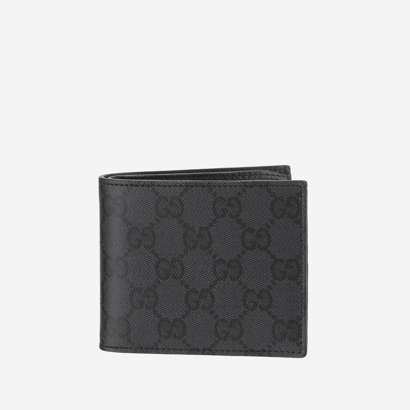 Gucci Gg-Patterned Canvas Bi-Fold Wallet — Black Cotton & Cardholders