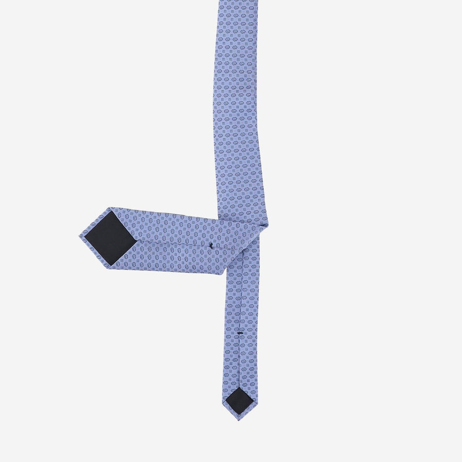 Gucci Gg Jacquard Silk Necktie — Light Blue Neckties