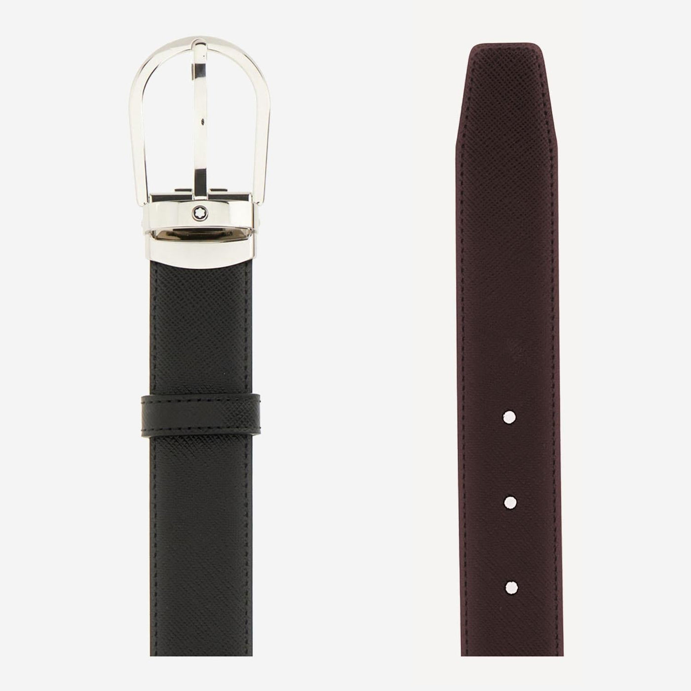 Montblanc Two-Tone Reversible Leather Belt — Multicolor