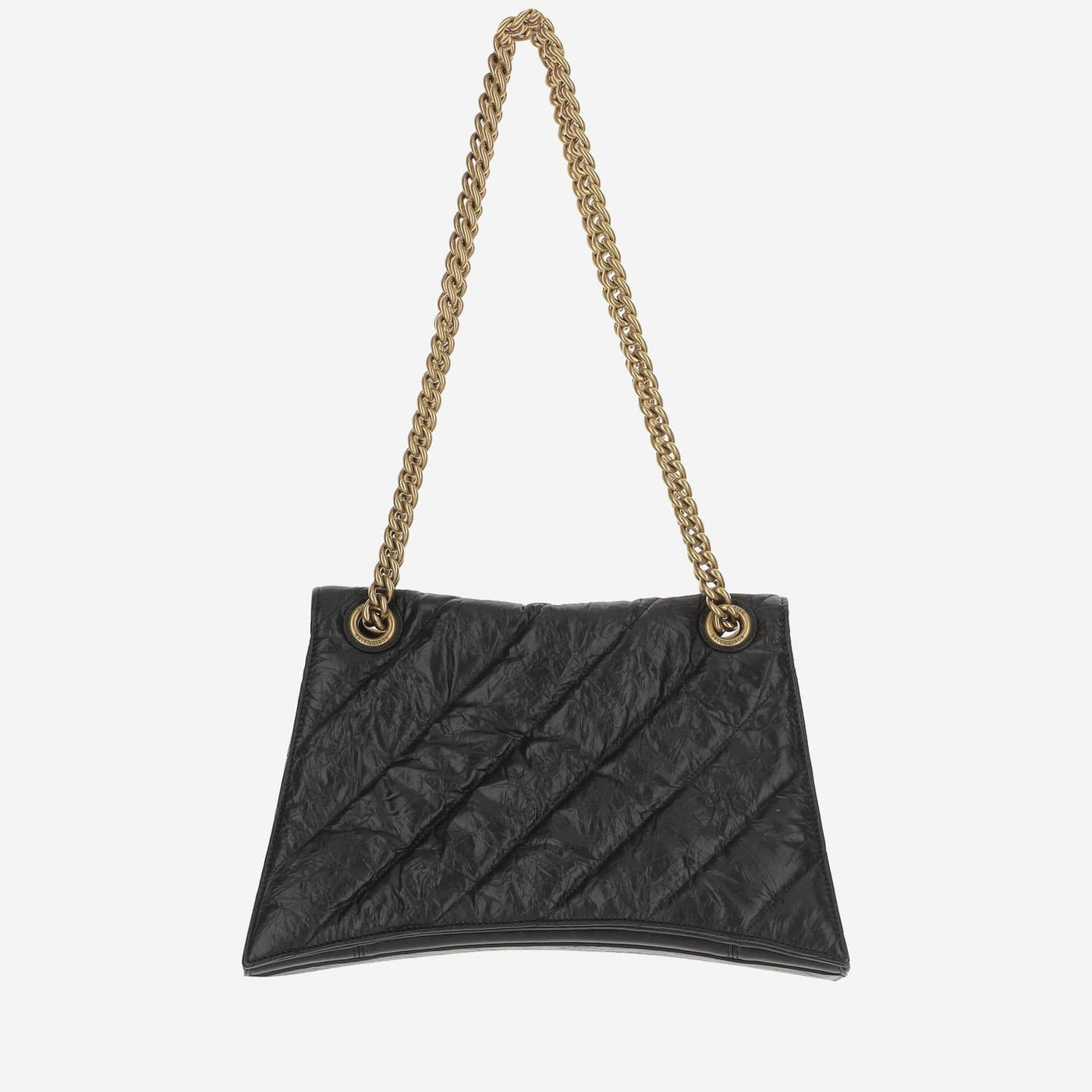 Balenciaga Crush Shoulder Bag — Black Calfskin