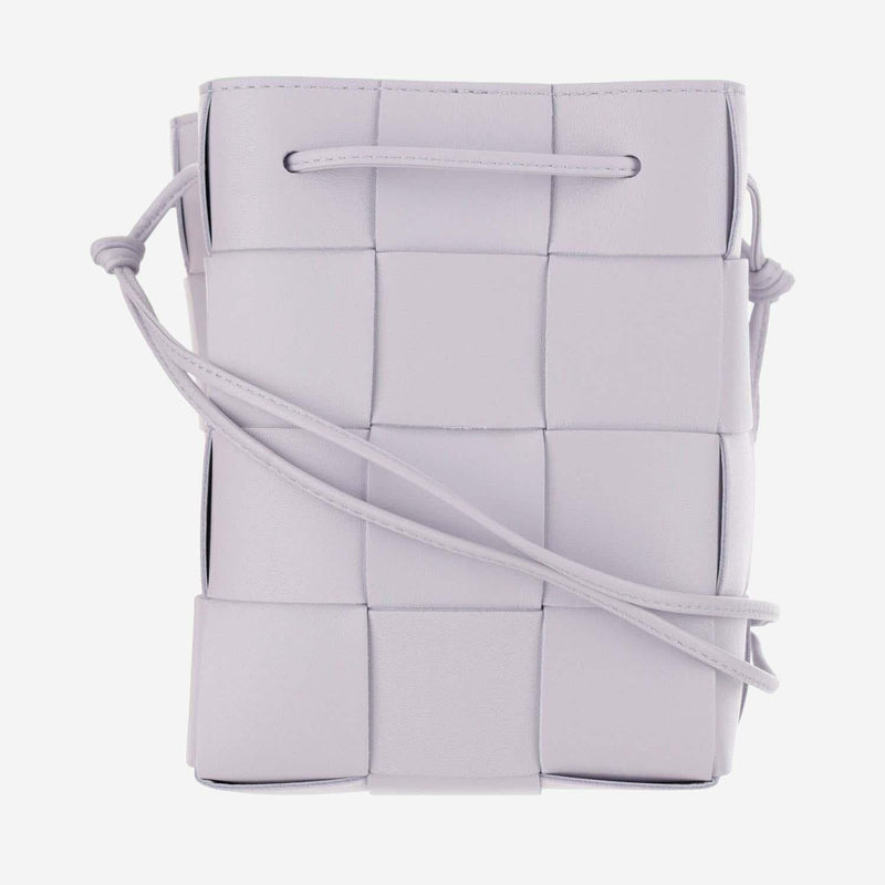 Bottega Veneta Cassette Crossbody Bag — Purple Lambskin