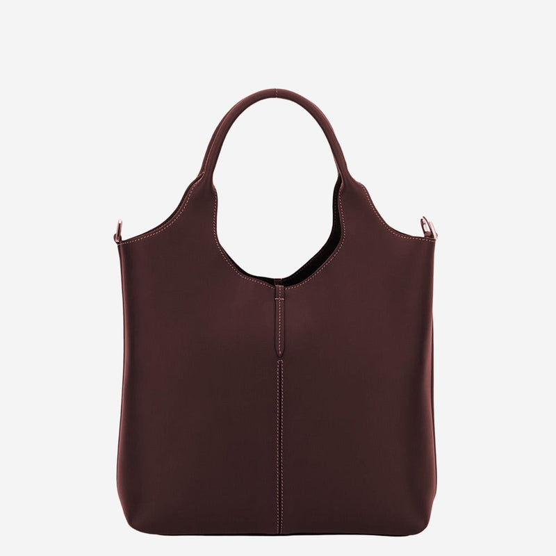 Tods Calfskin Leather Shoulder Bag — Brown