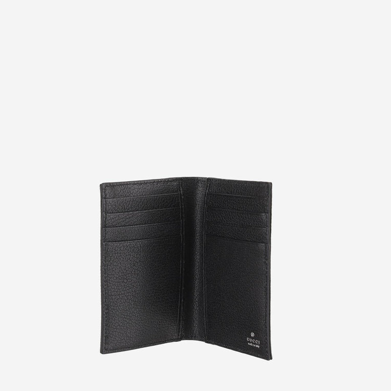 Gucci Gg Fabric Card Case — Black Cotton Wallets & Cardholders