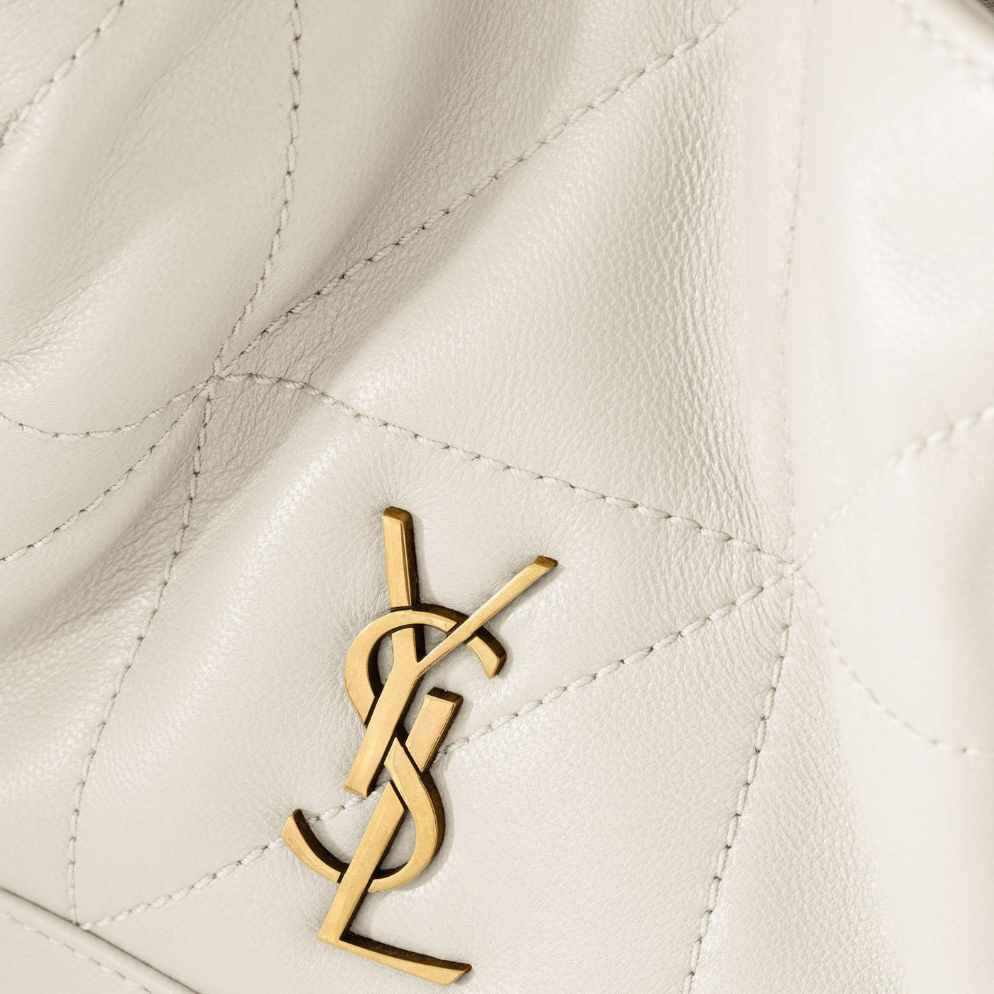 Saint Laurent Jamie Shoulder Bag — White Leather