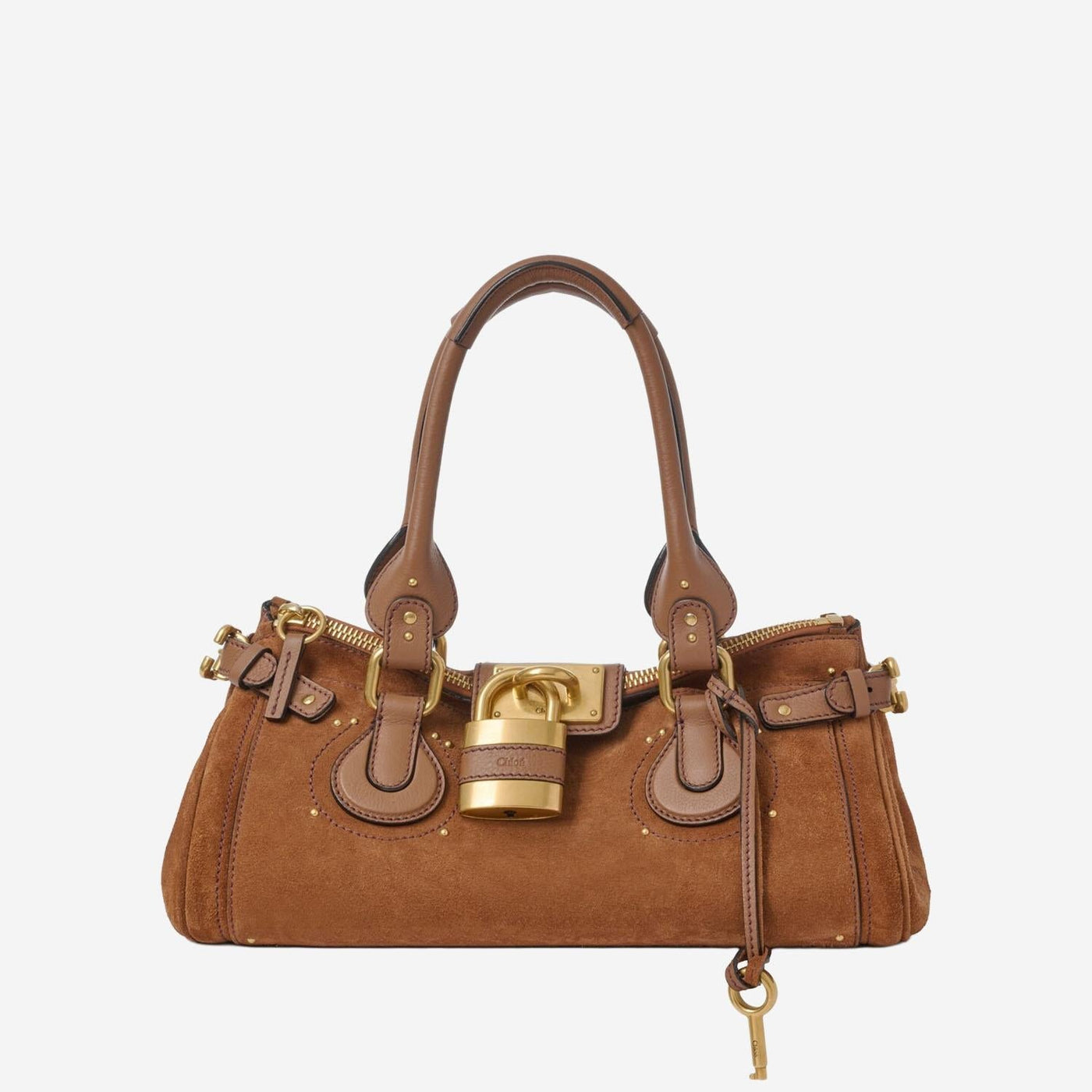 Chloé Shoulder Bag — Brown Suede