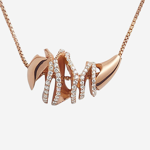 Bottega Veneta Necklace — Rose Gold Sterling Silver Necklaces