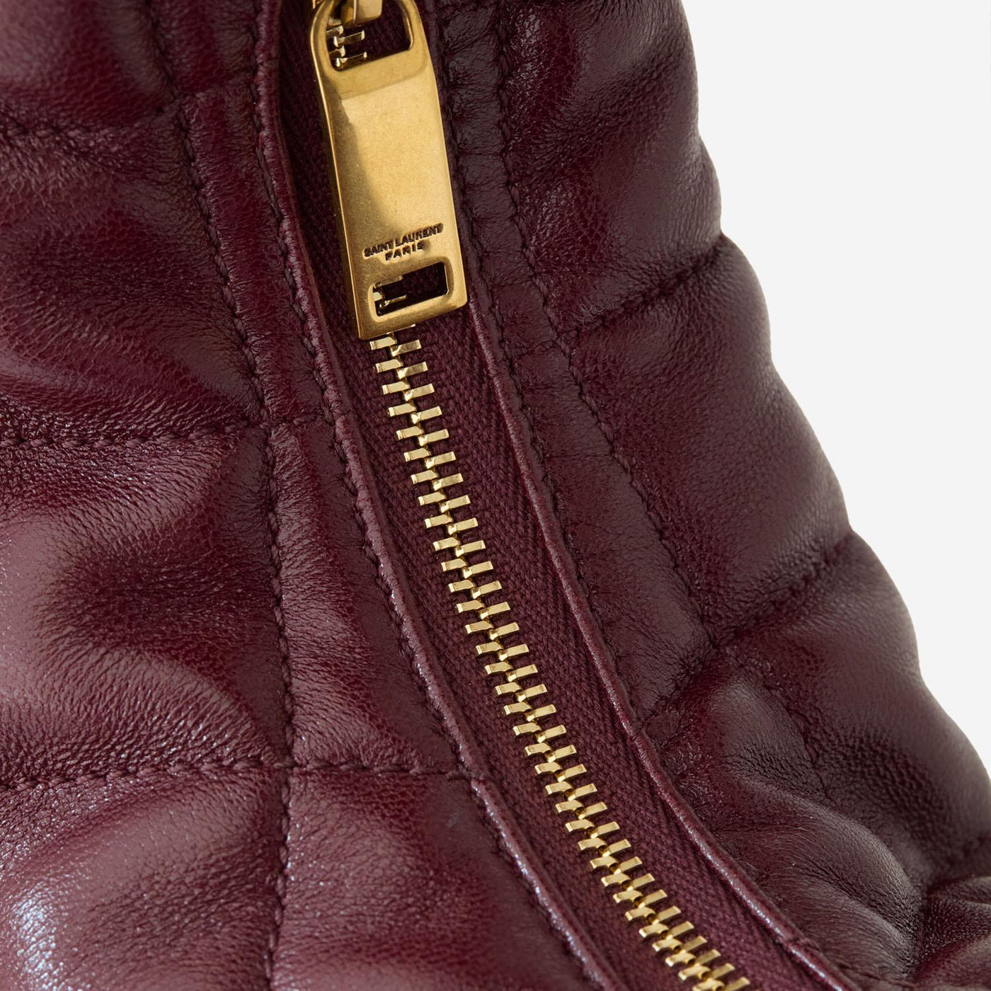 Saint Laurent Icare Shoulder Bag — Burgundy Nappa Leather