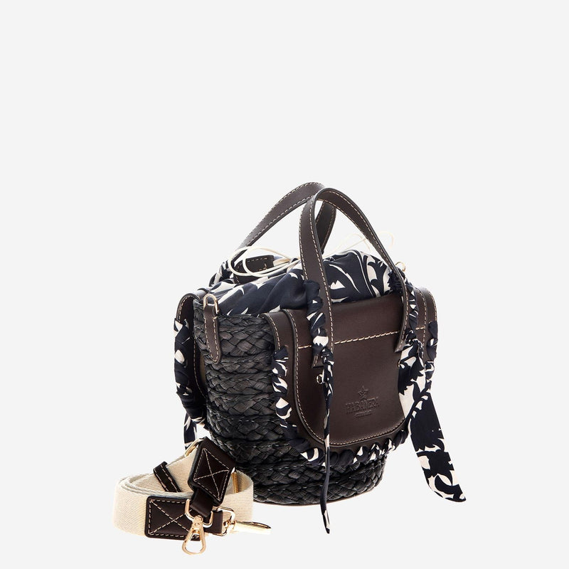 Cuba Lab Habanera Top Handle Bag — Brown Raffia
