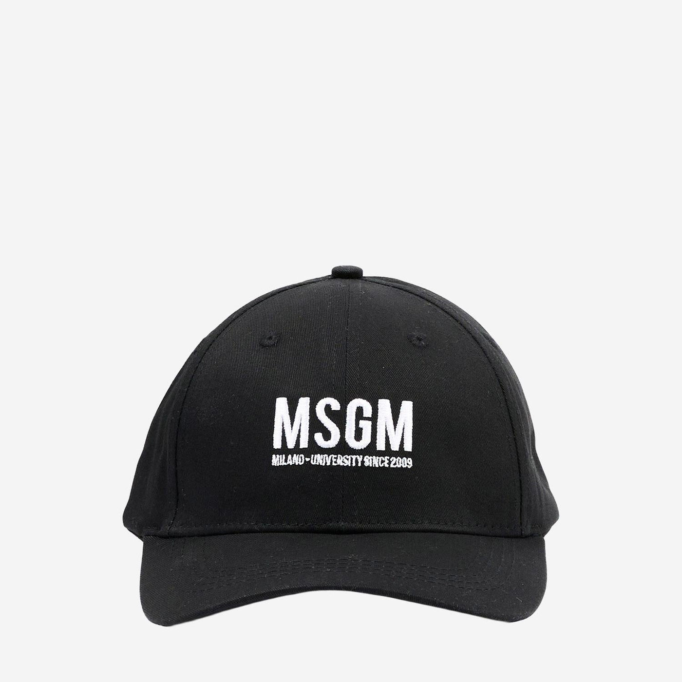Msgm S6msjubc019 Logo-Embroidered Cotton Baseball Cap — Black Caps
