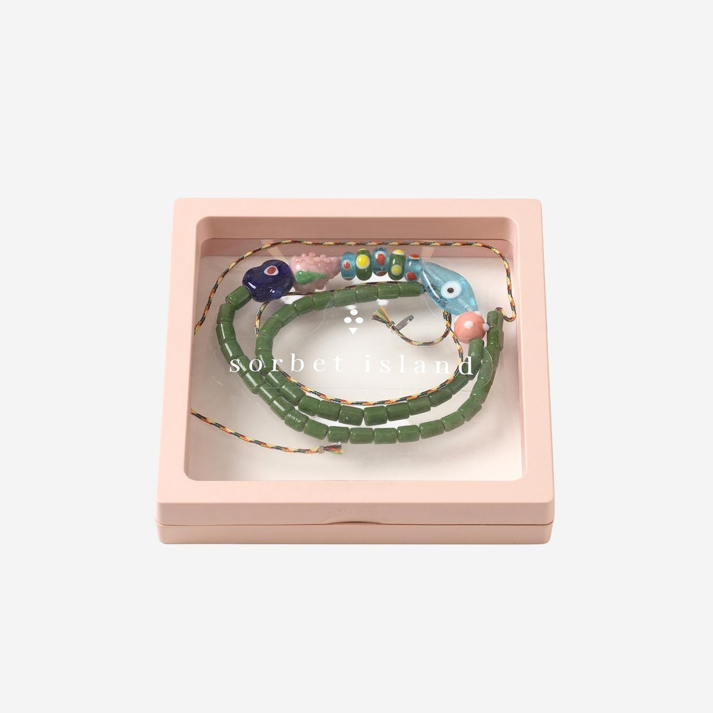 Sorbet Island Mixed Glass Beads Necklace — Multicolor Glass/fabric Necklaces