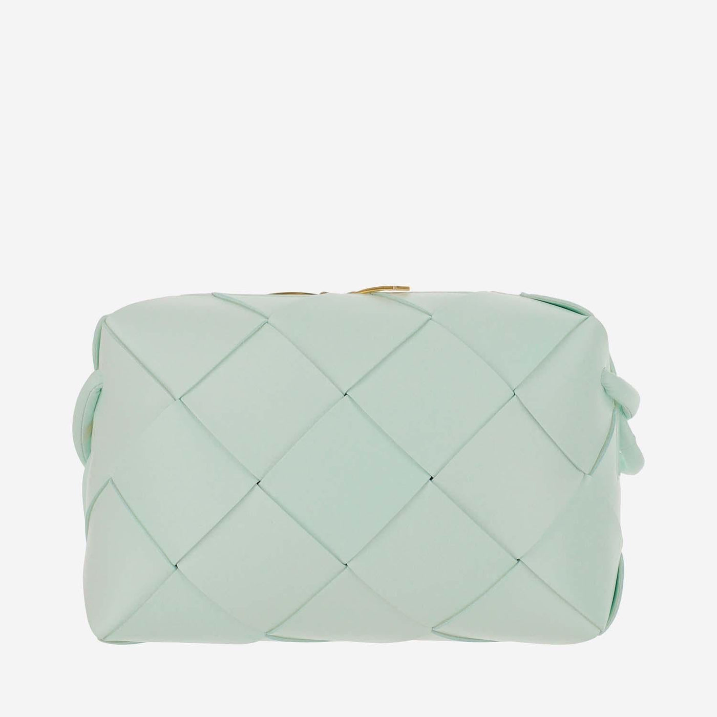 Bottega Veneta Small Cassette Shoulder Bag — Green Lambskin