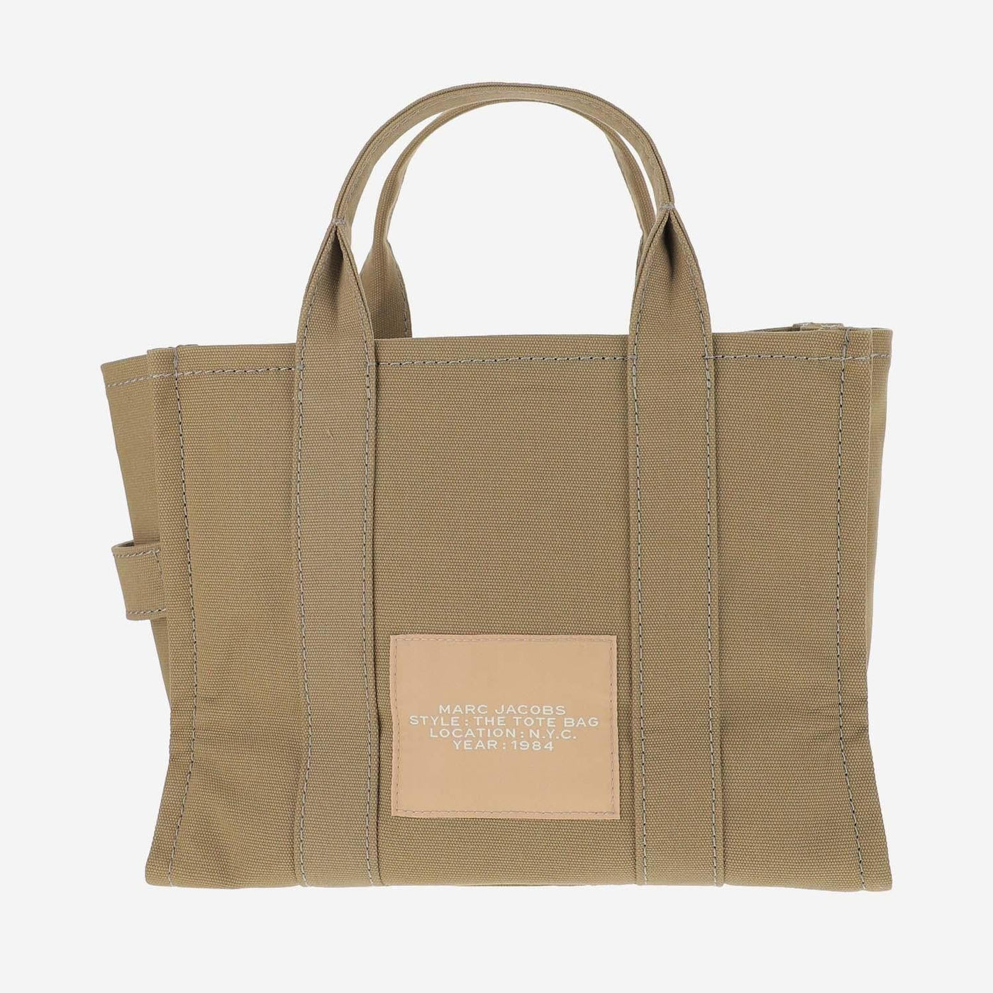 Marc Jacobs Logo-Embroidered Cotton Tote Bag — Beige