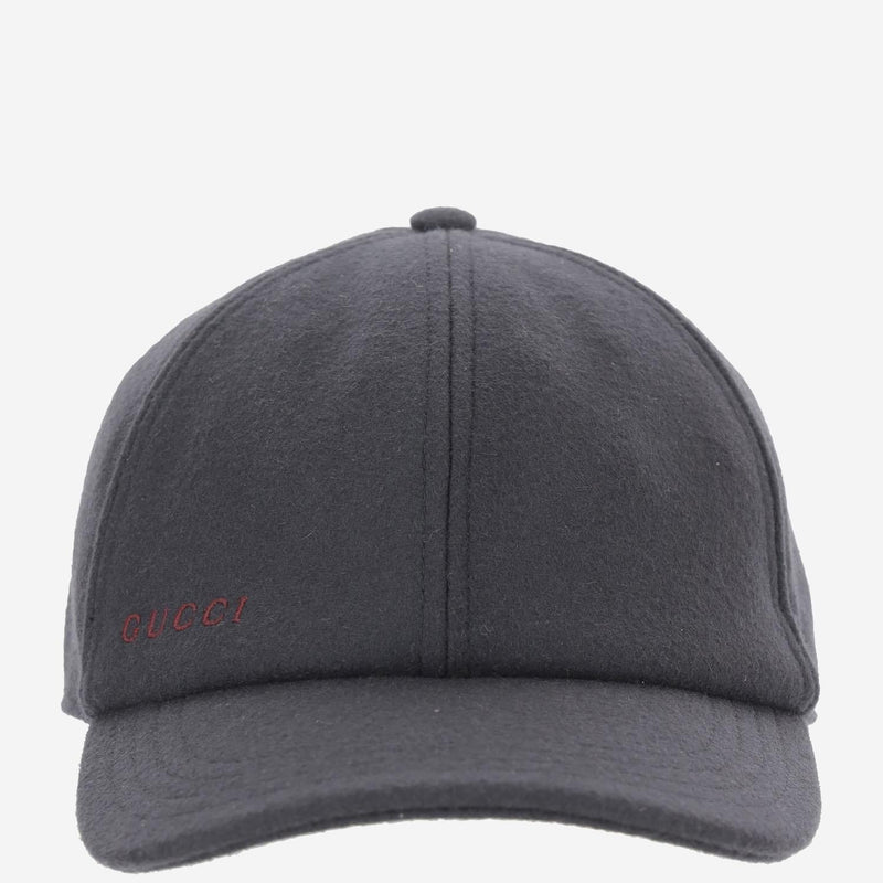 Gucci 843010 Wool Baseball Cap — Navy Caps