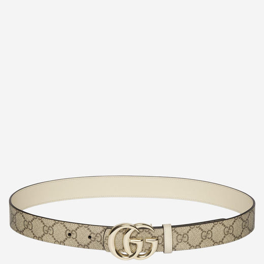Gucci Gg Supreme Fabric Reversible Belt — Multicolor