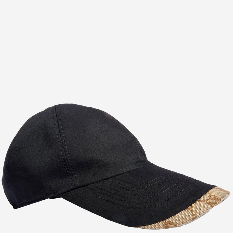 Gucci 875670 Cotton-Blend Baseball Cap — Black Caps
