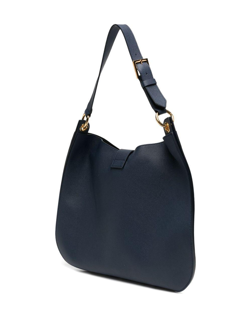 Tom Ford Tara Shoulder Bag — Blue Calf Leather