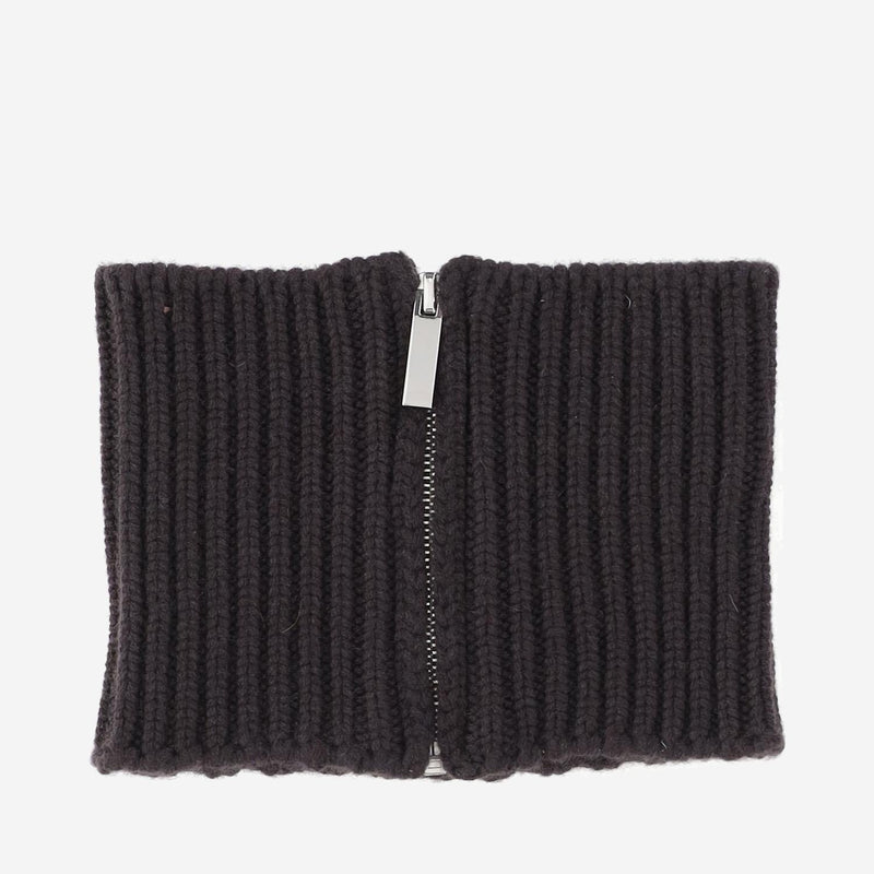 Sasuphi Ribbed Cashmere Neck Warmer — Brown Scarfs
