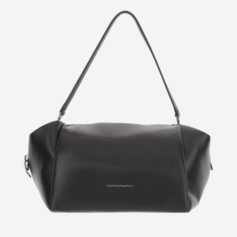 Carven Leather Shoulder Bag — Black