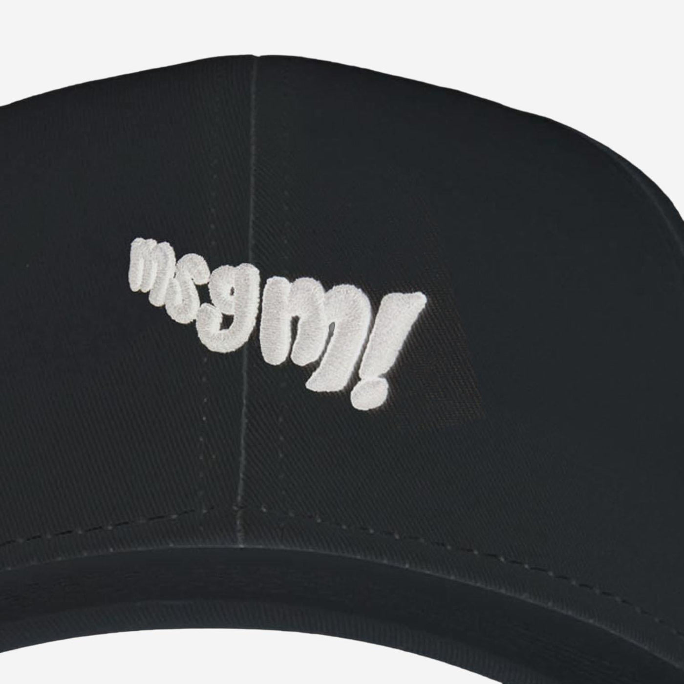 Msgm S6msjubc219 Logo-Embroidered Cotton Baseball Cap — Black Caps