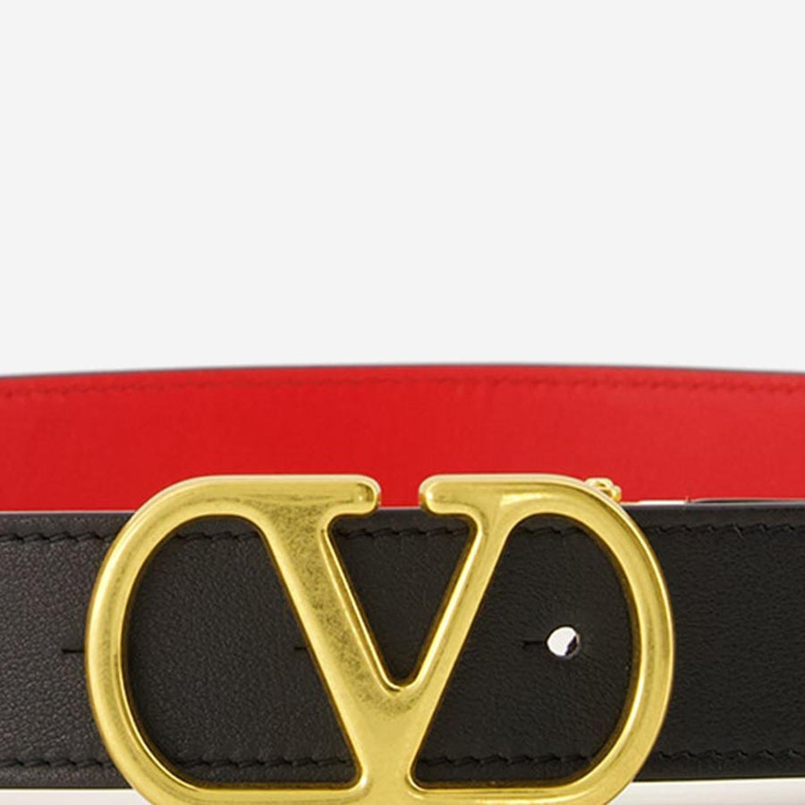 Valentino Garavani Vlogo Signature Belt — Multicolor Leather