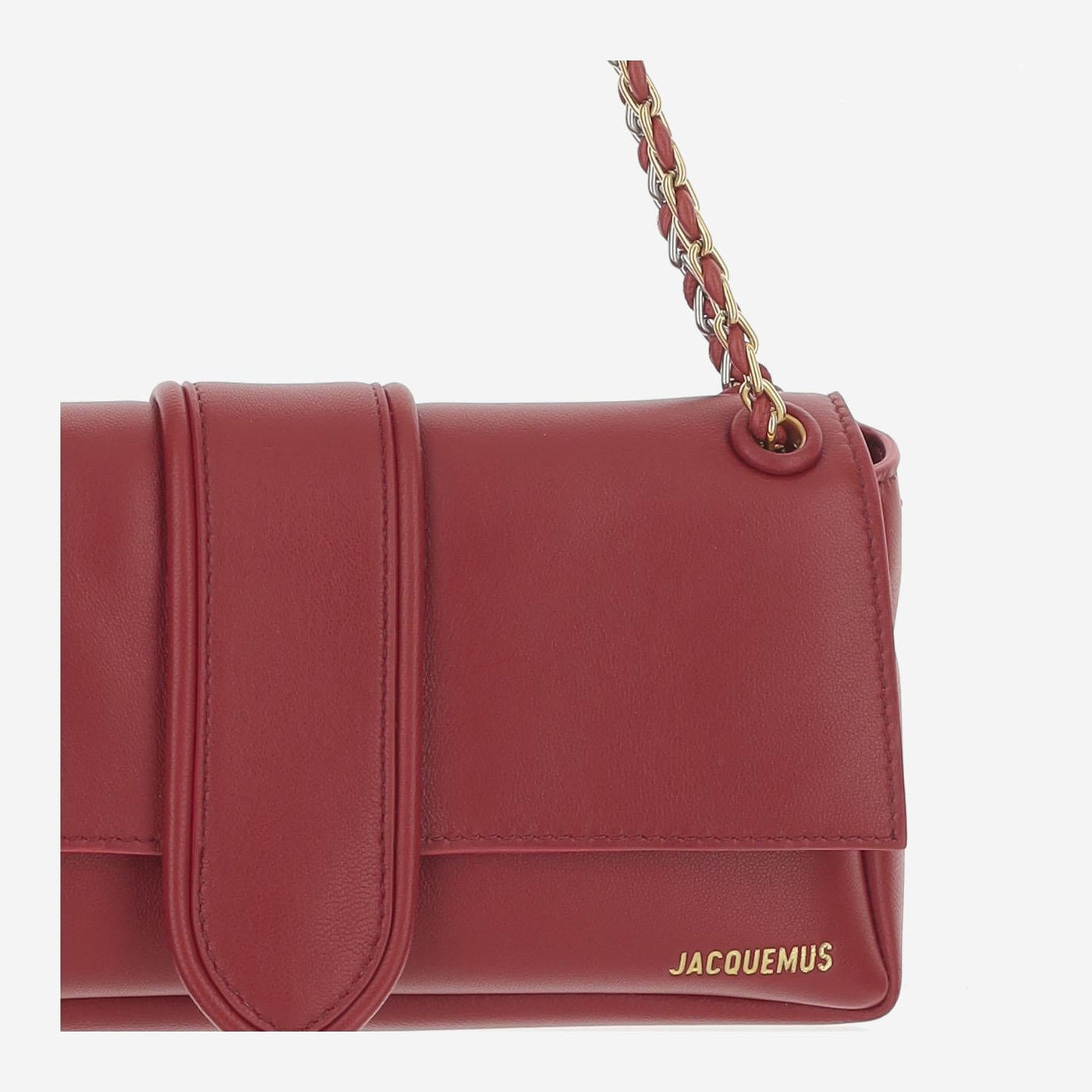 Jacquemus Nappa Leather Shoulder Bag — Red