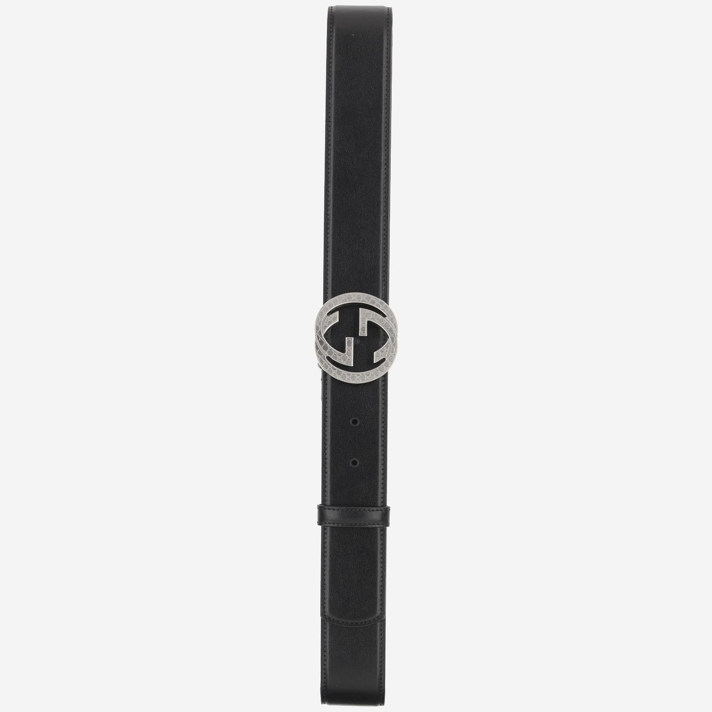 Gucci Double G Buckle Calfskin Belt — Black