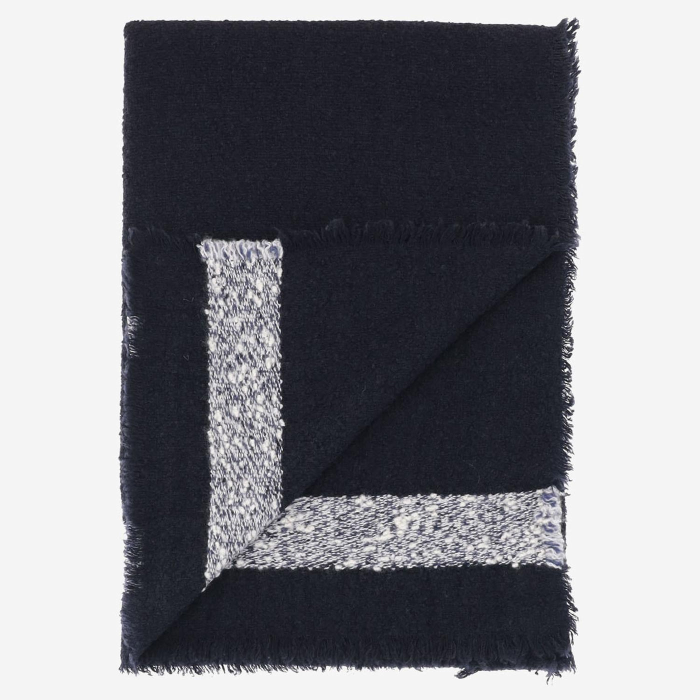 Faliero Sarti Amabel Scarf — Navy Wool Scarfs